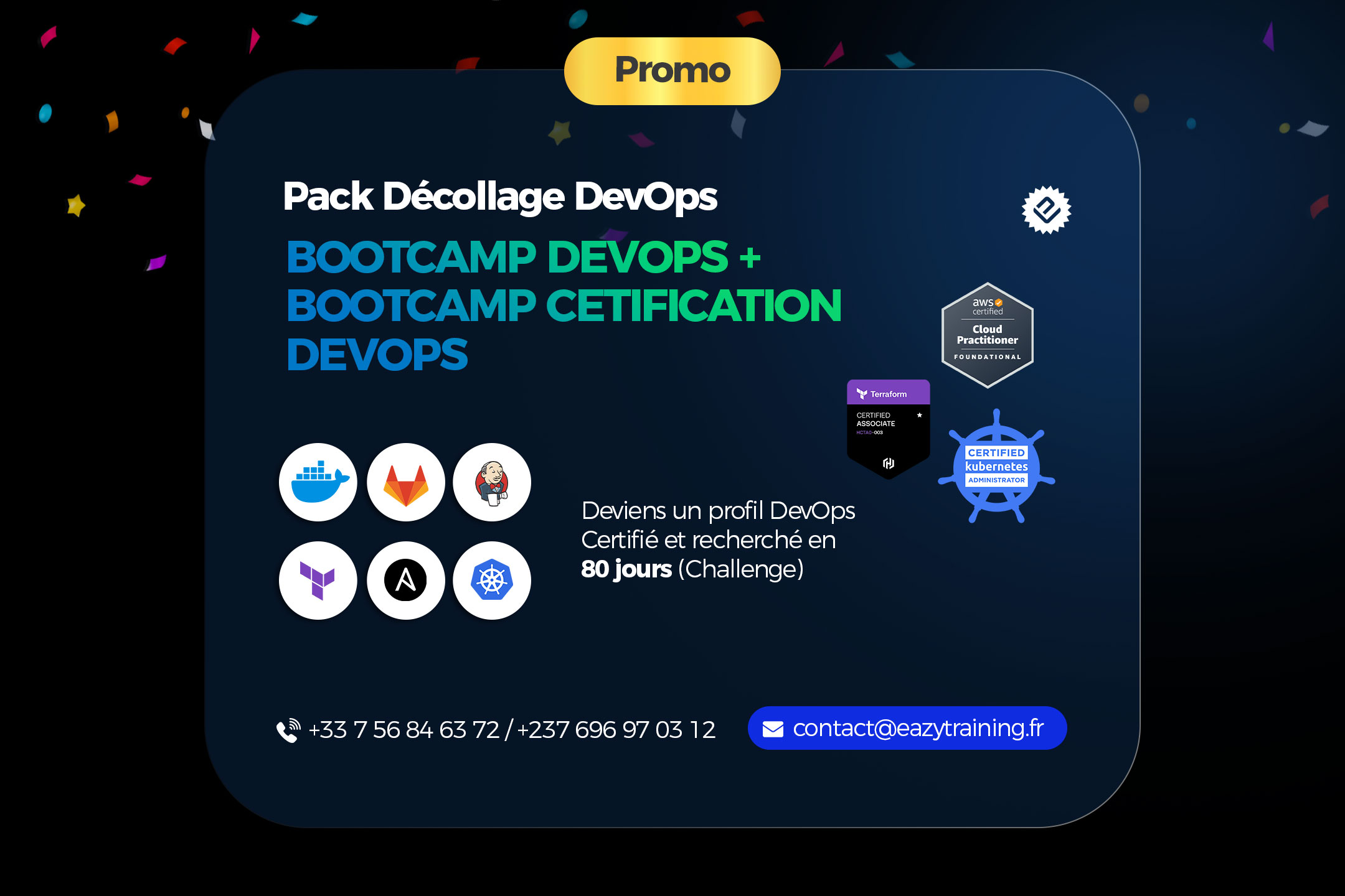 Pack Décollage DevOps : BOOTCAMP DEVOPS + BOOTCAMP CERTIFICATION DEVOPS (Reserver votre place 250€)